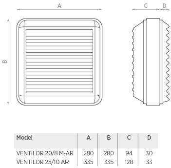 Aspiratore Elicoidale Ventilor Dimensioni