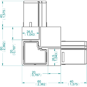 Angolare A40 25 dim