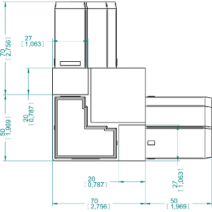 Angolare A50 25 dim
