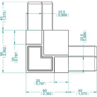 Angolare N40 20 dim