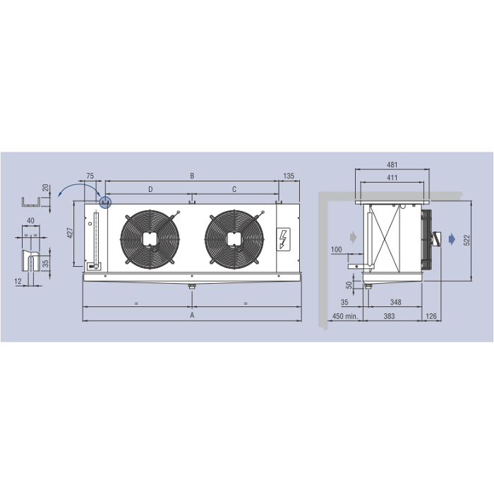 CTE 350 dimensioni