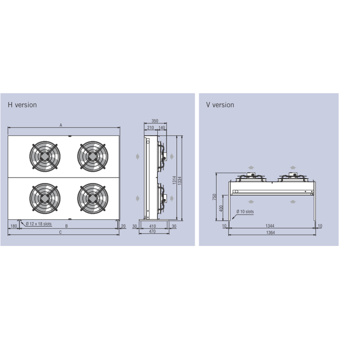 TKE 450 da 4 a 6 motoventilatori