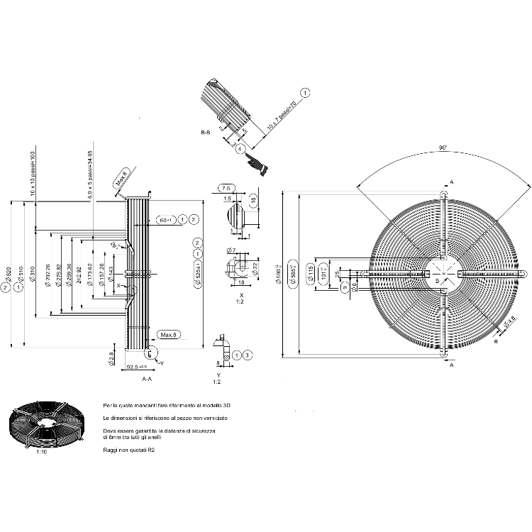 Griglia 500 ebm-papst ridotta