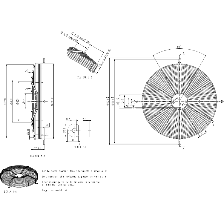 Griglia 560 ebm-papst ridotta