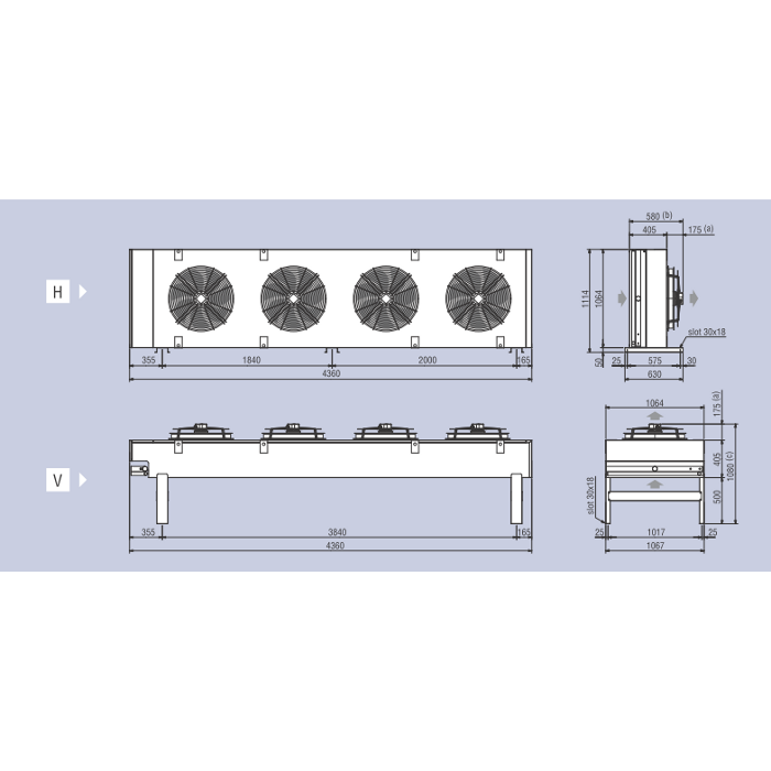 KCE 500E 630 da 4 motoventilatori