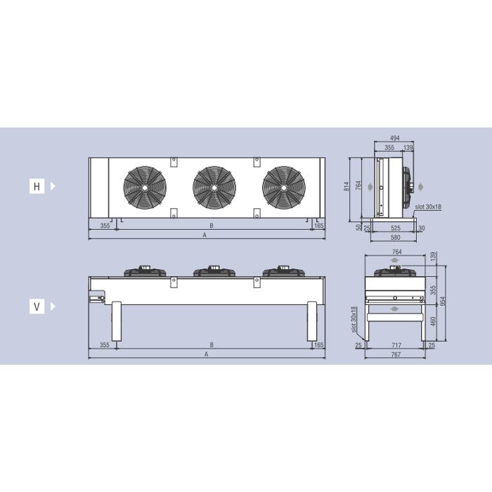 KCE 500 da 1 a 3 motoventilatori