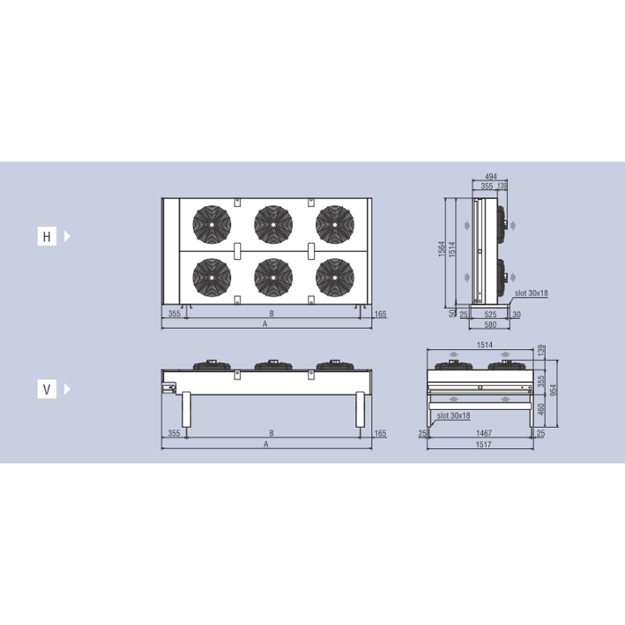 KCE 500 da 4 a 6 motoventilatori