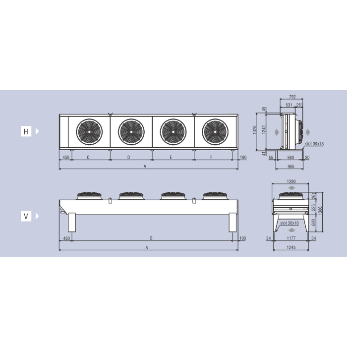 KCE 800 da 1 a 4 motoventilatori