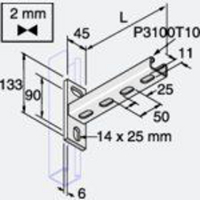 Mensola P2774T dimensioni