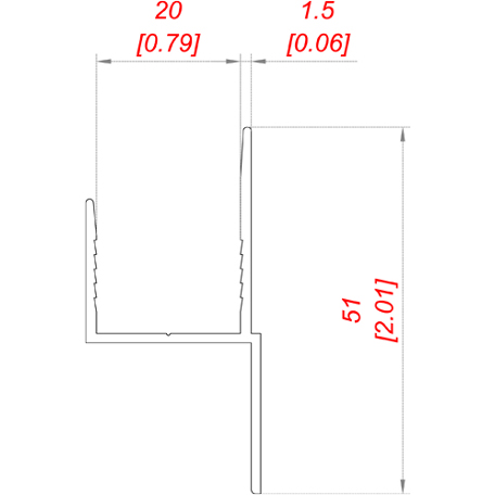 Profilo per canali P153 dim