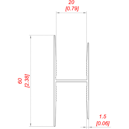 Profilo per canali P159 dim