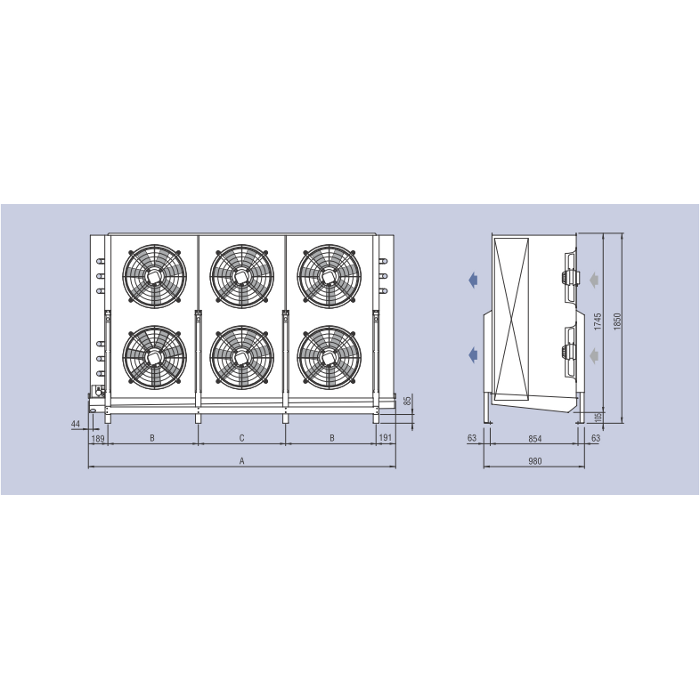 SRE 500-560 dimensioni